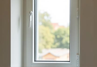 Newly installed UPVC window offering sound insulation and modern look